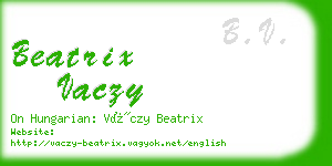 beatrix vaczy business card